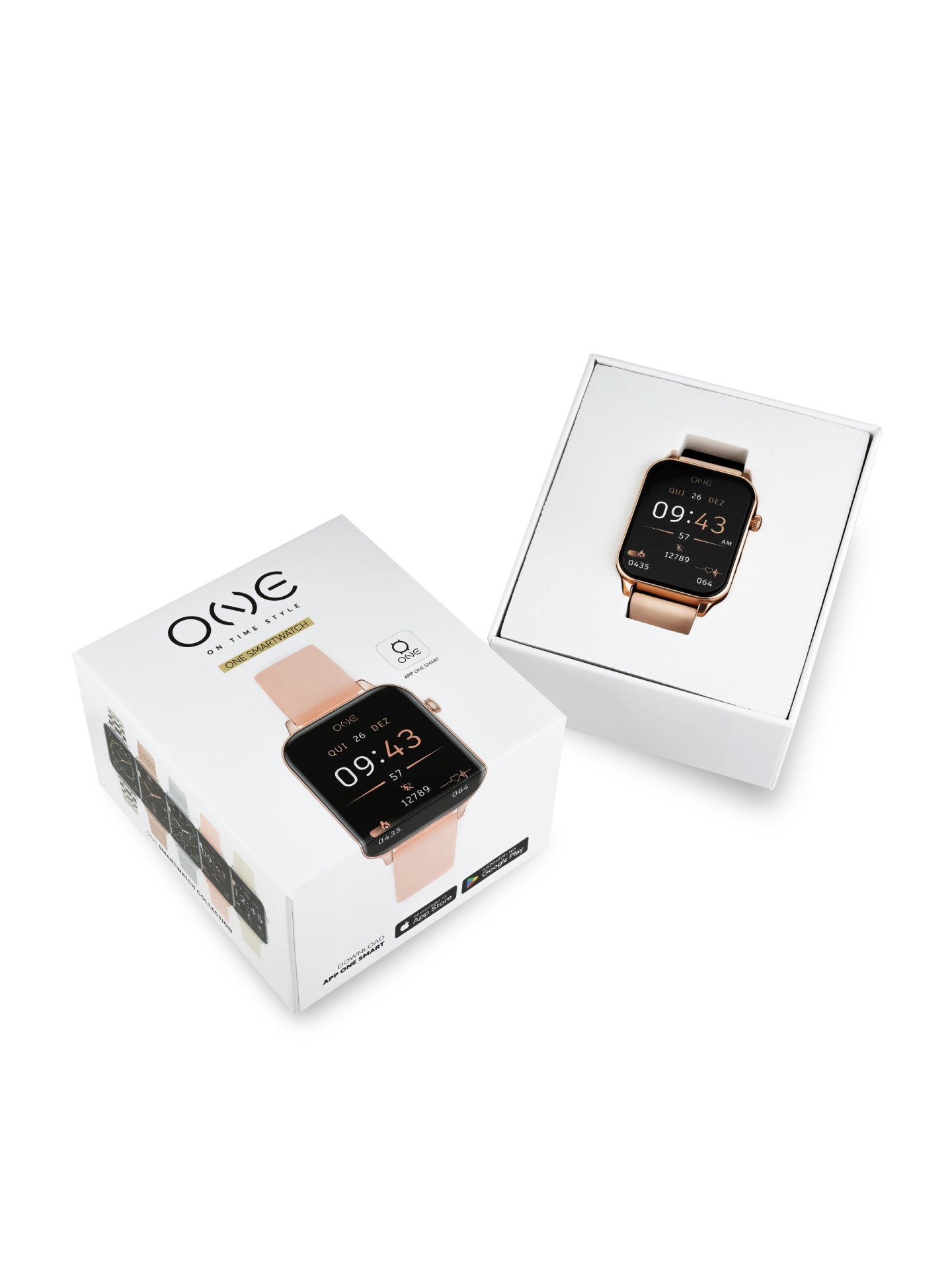 Smartwatch One Frame Rosegold Silicone