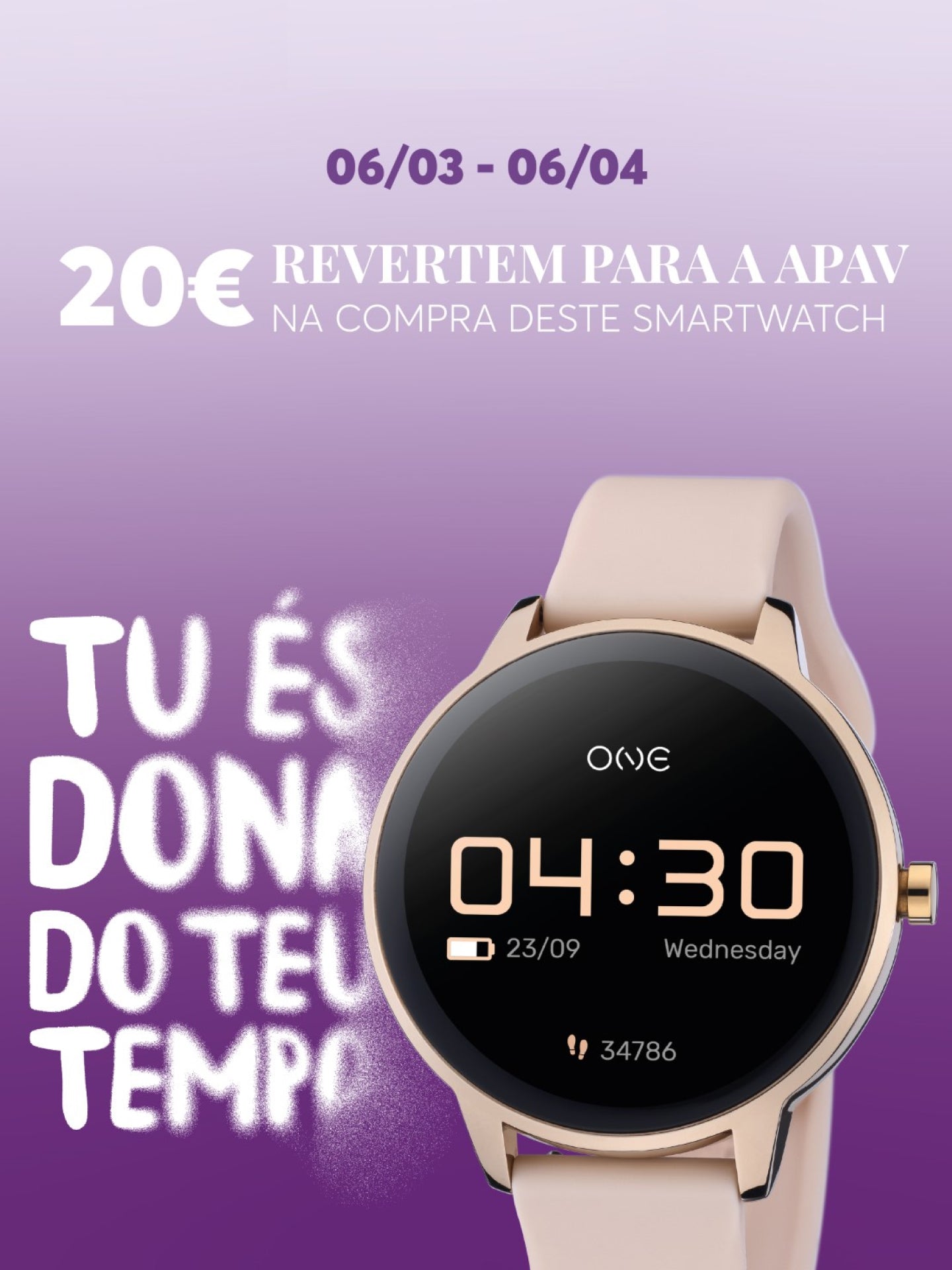 Smartwatch One QueenCall Rosegold Silicone