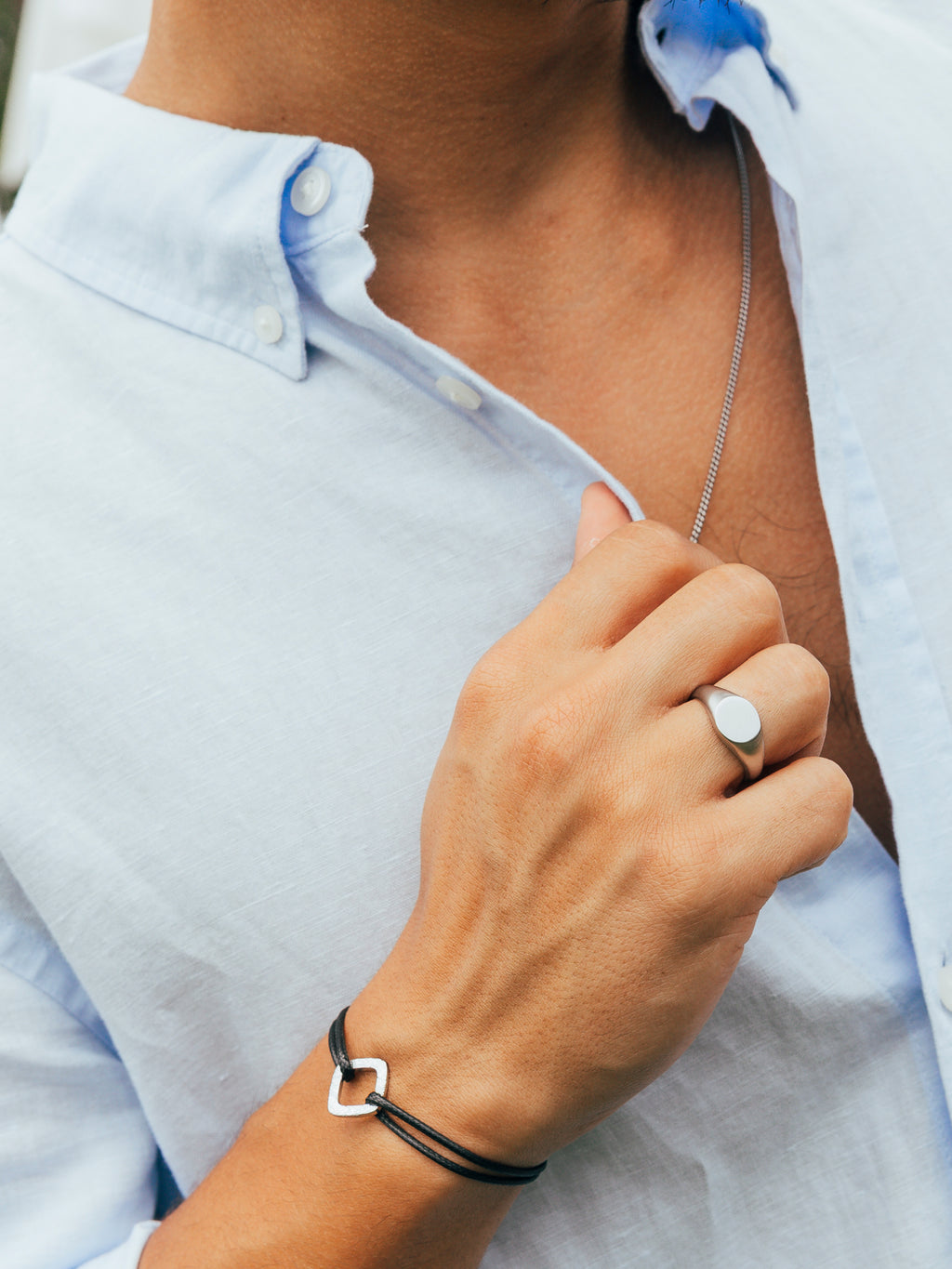 Anel One Men Note Curve - OAMR5101SS