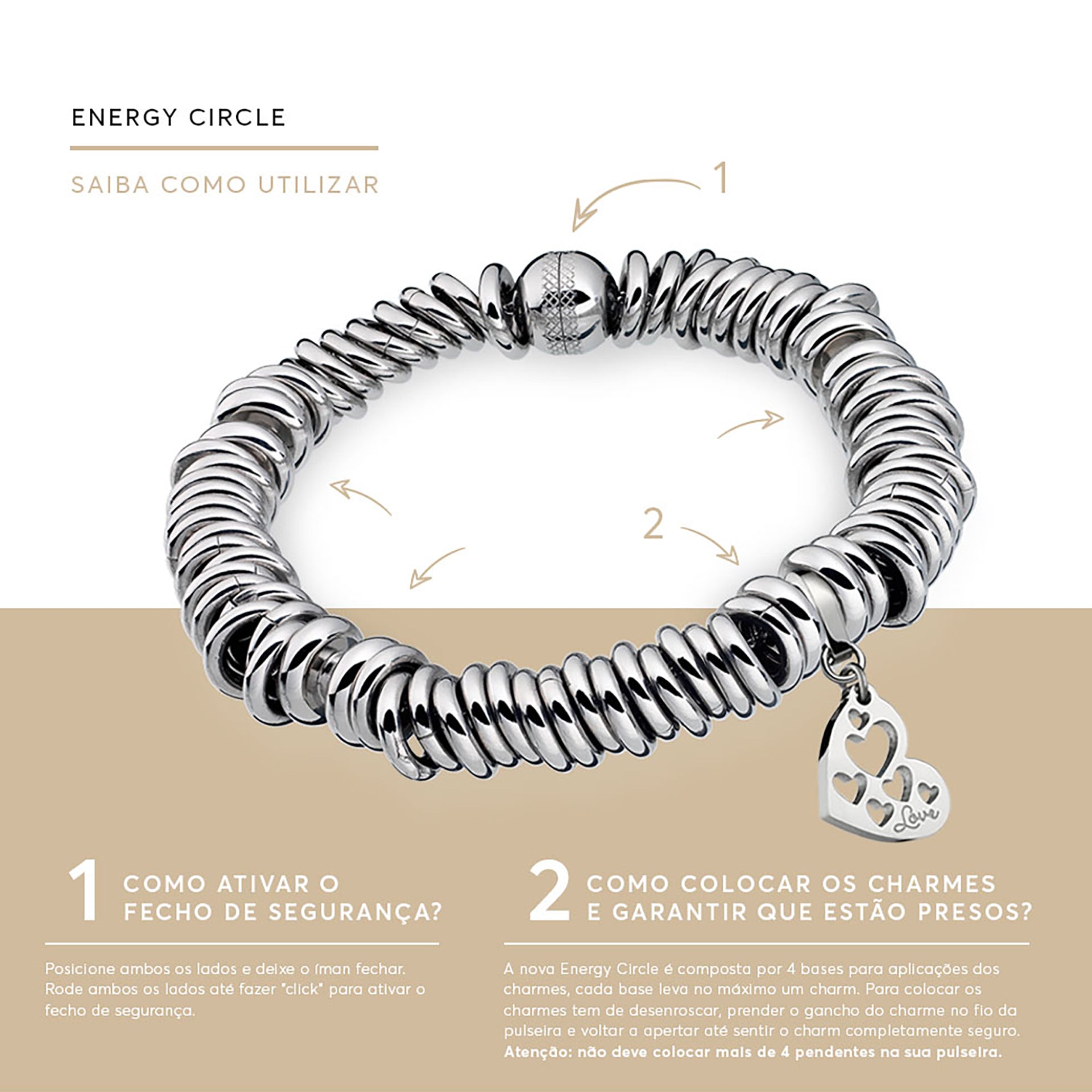 Pulseira One Master Circle L - OJEBMC01L