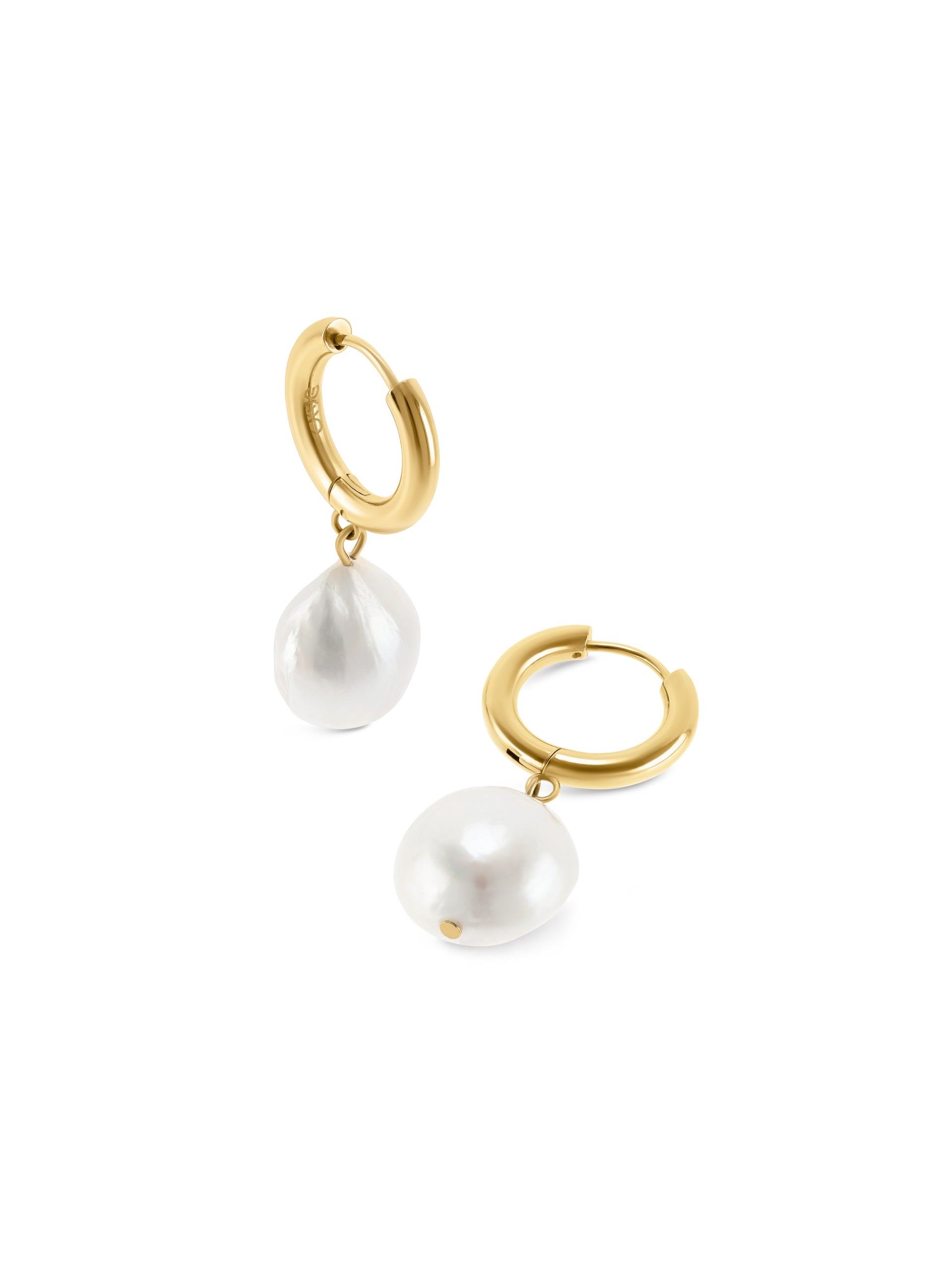 Brincos One Pearly Hoops - OJEEP07G