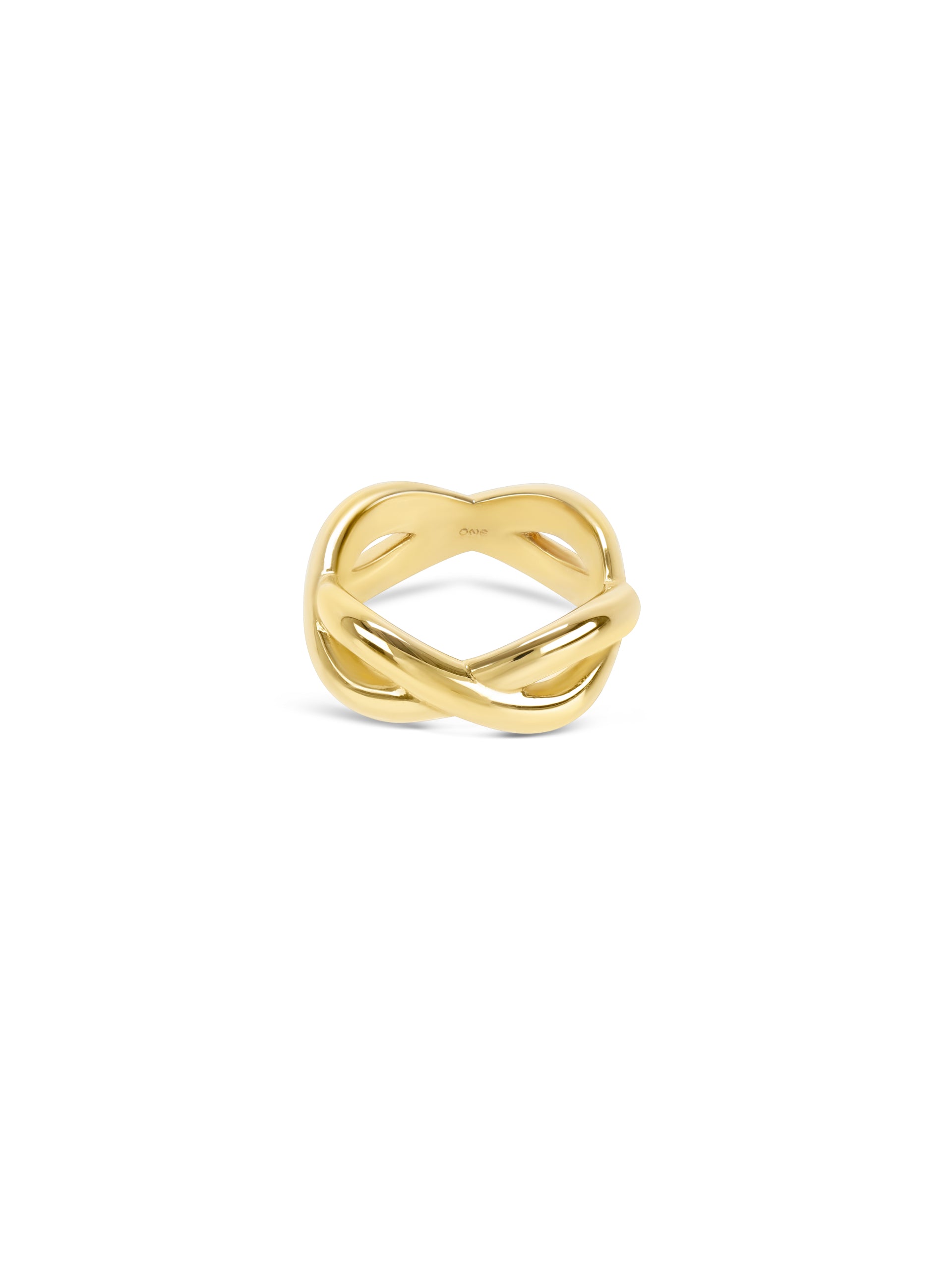 Anel One Infinity Crossed Gold - OJIFR01G