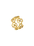 Anel One Lucky Flower Crystal Gold - OJLFR053