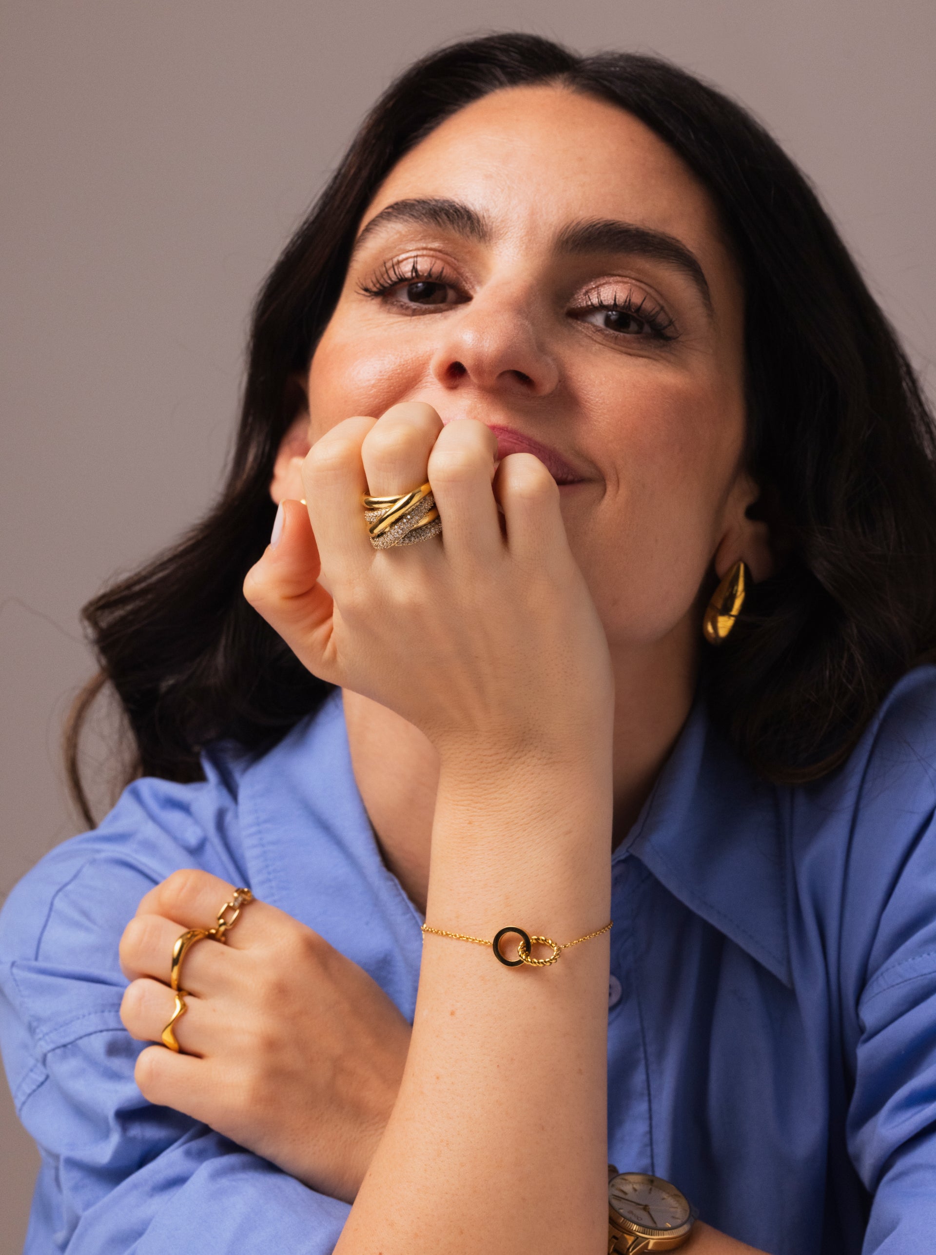 Anel One London 37 Gold - OJNYR37G