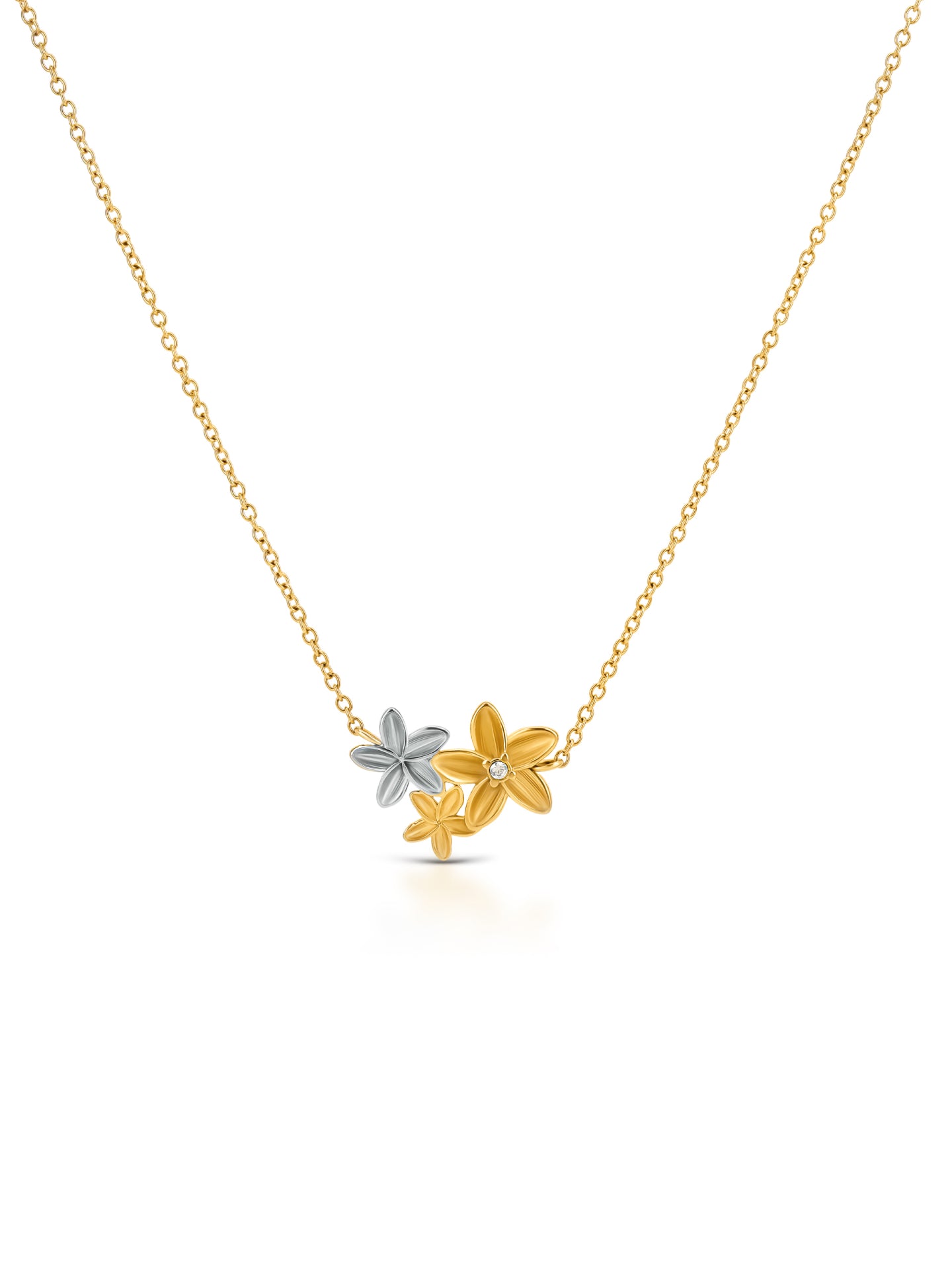 Colar One Fleur Bicolor - OJPFN01SG