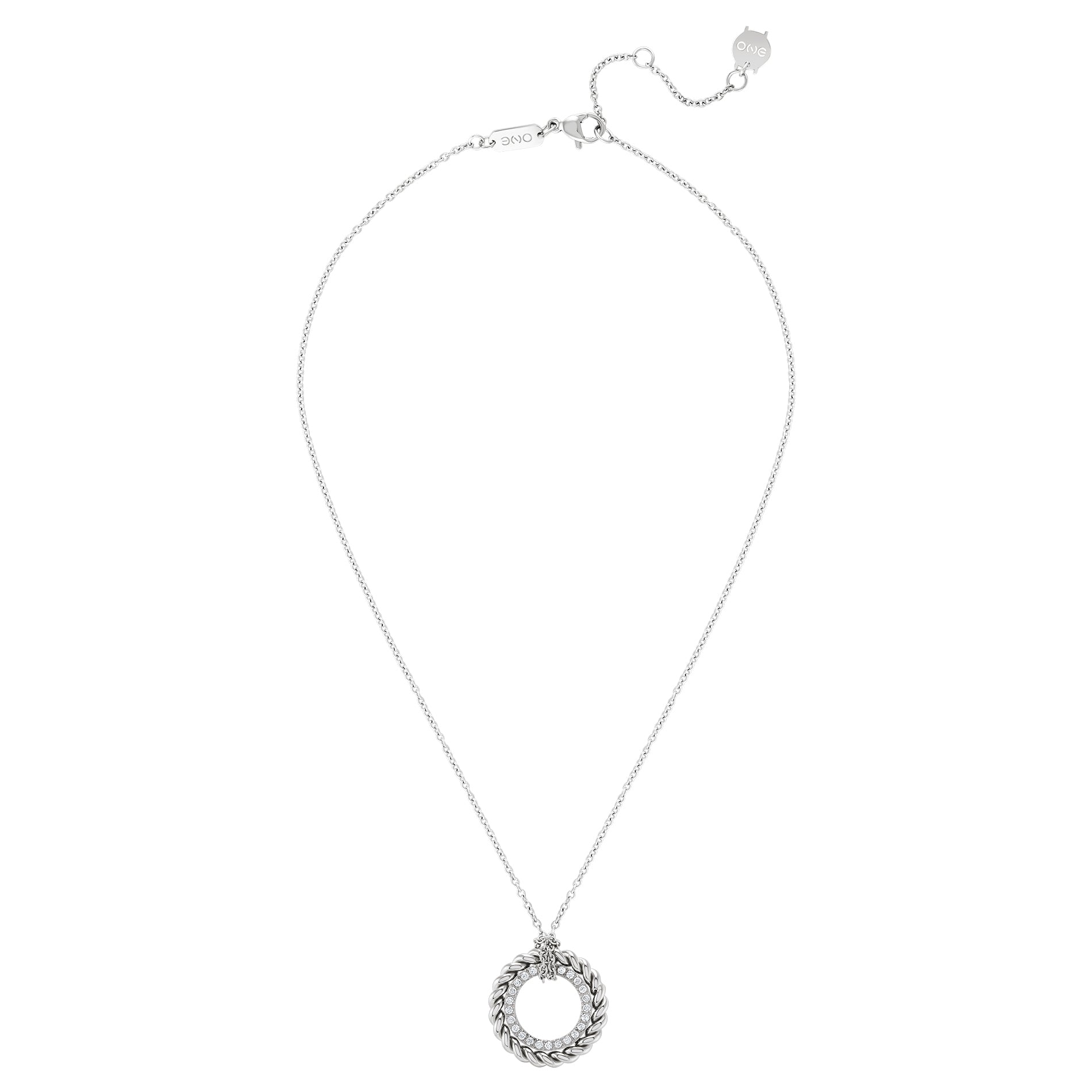 Colar One Silvery Circle - OJSCN01S