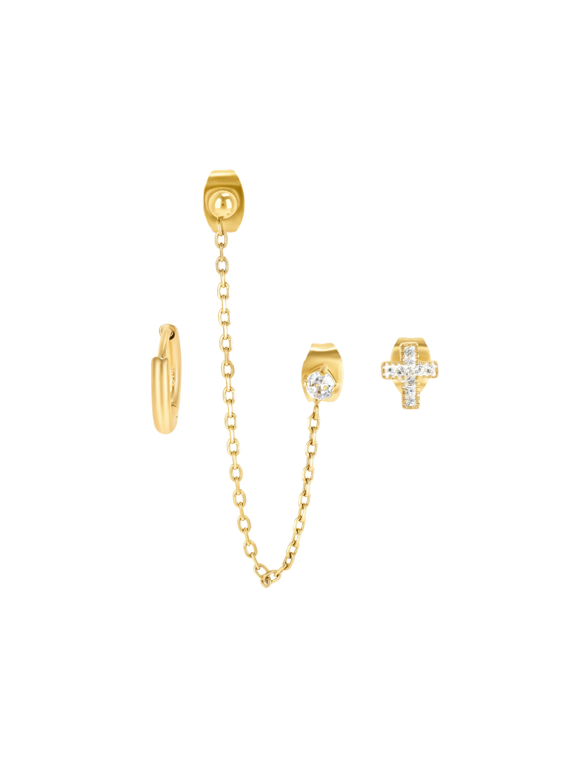 Set de Brincos One Crossed - OJSEEP03G