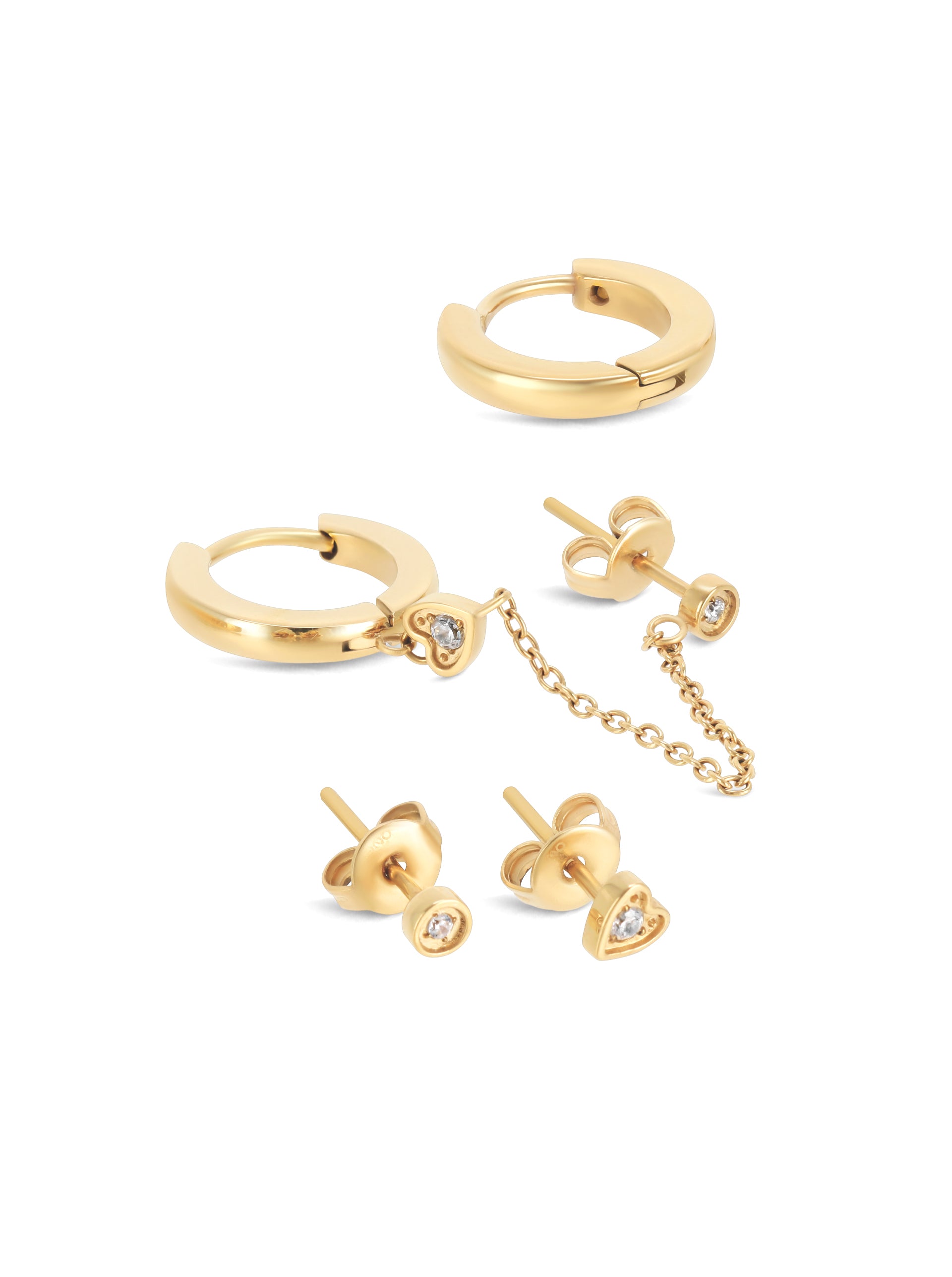 Set de Brincos One Golden Four - OJSEGF03G