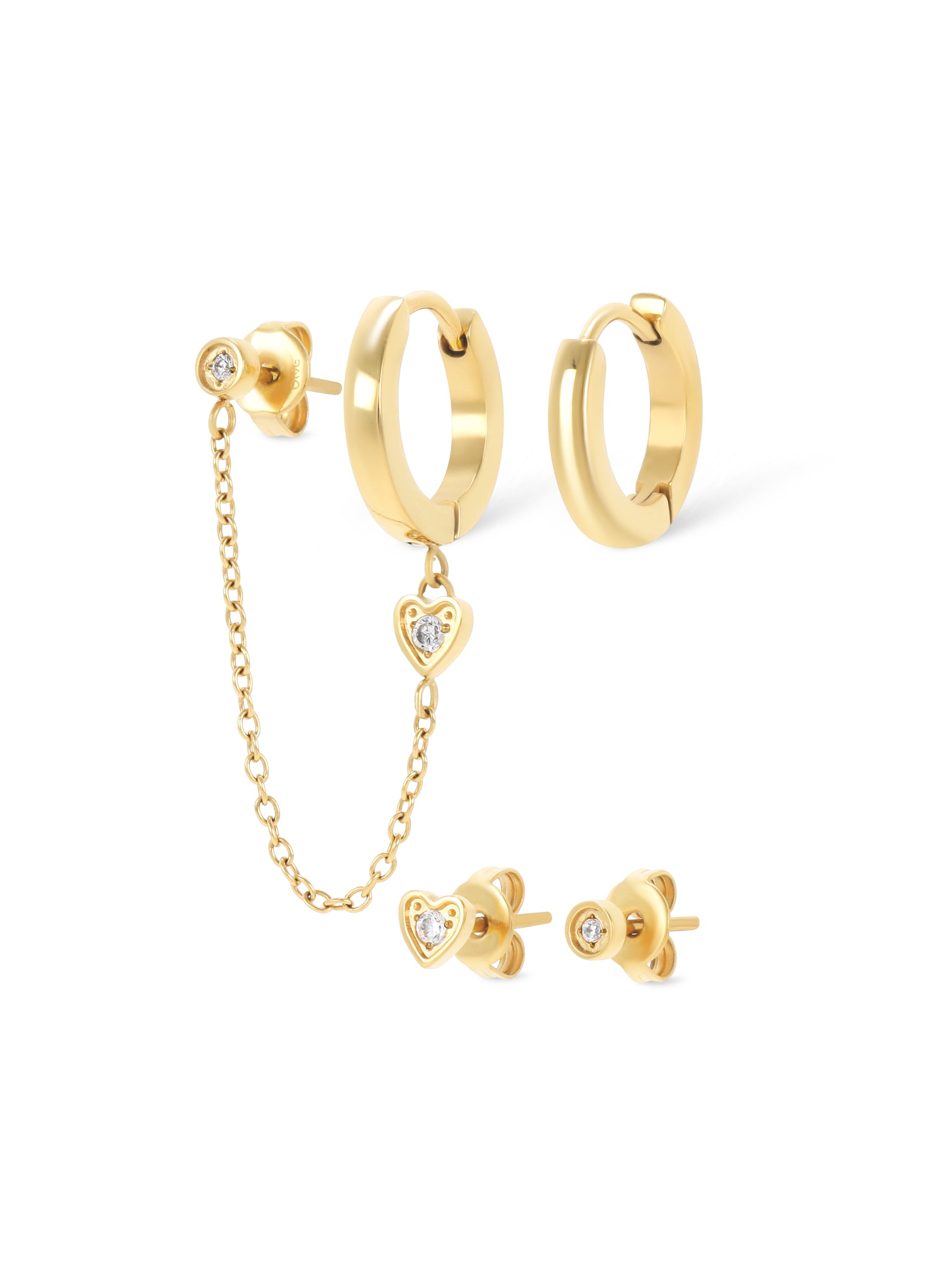 Set de Brincos One Golden Four - OJSEGF03G