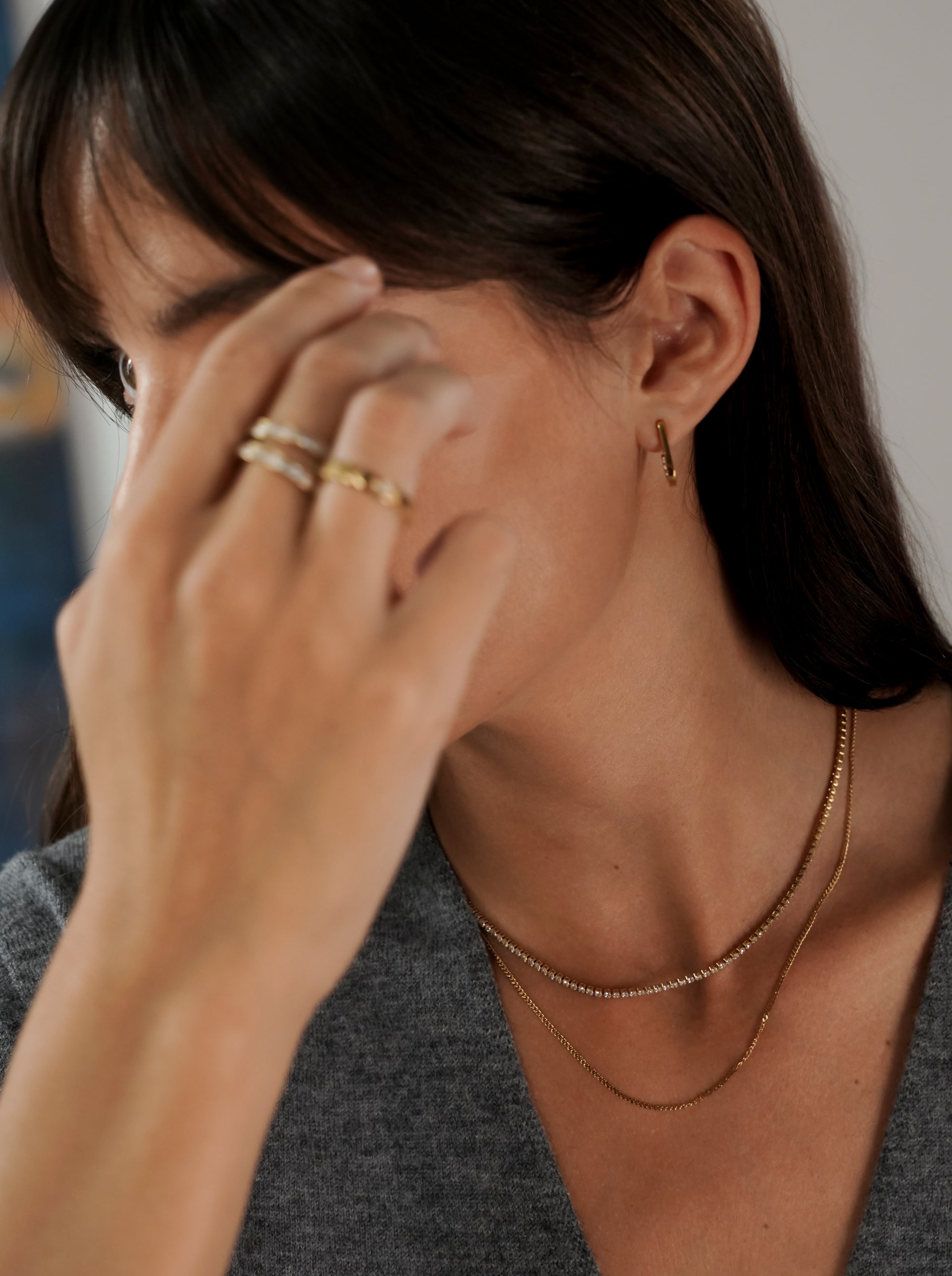 Set Colares & Brincos One Golden Treasures - OJSEGT01G