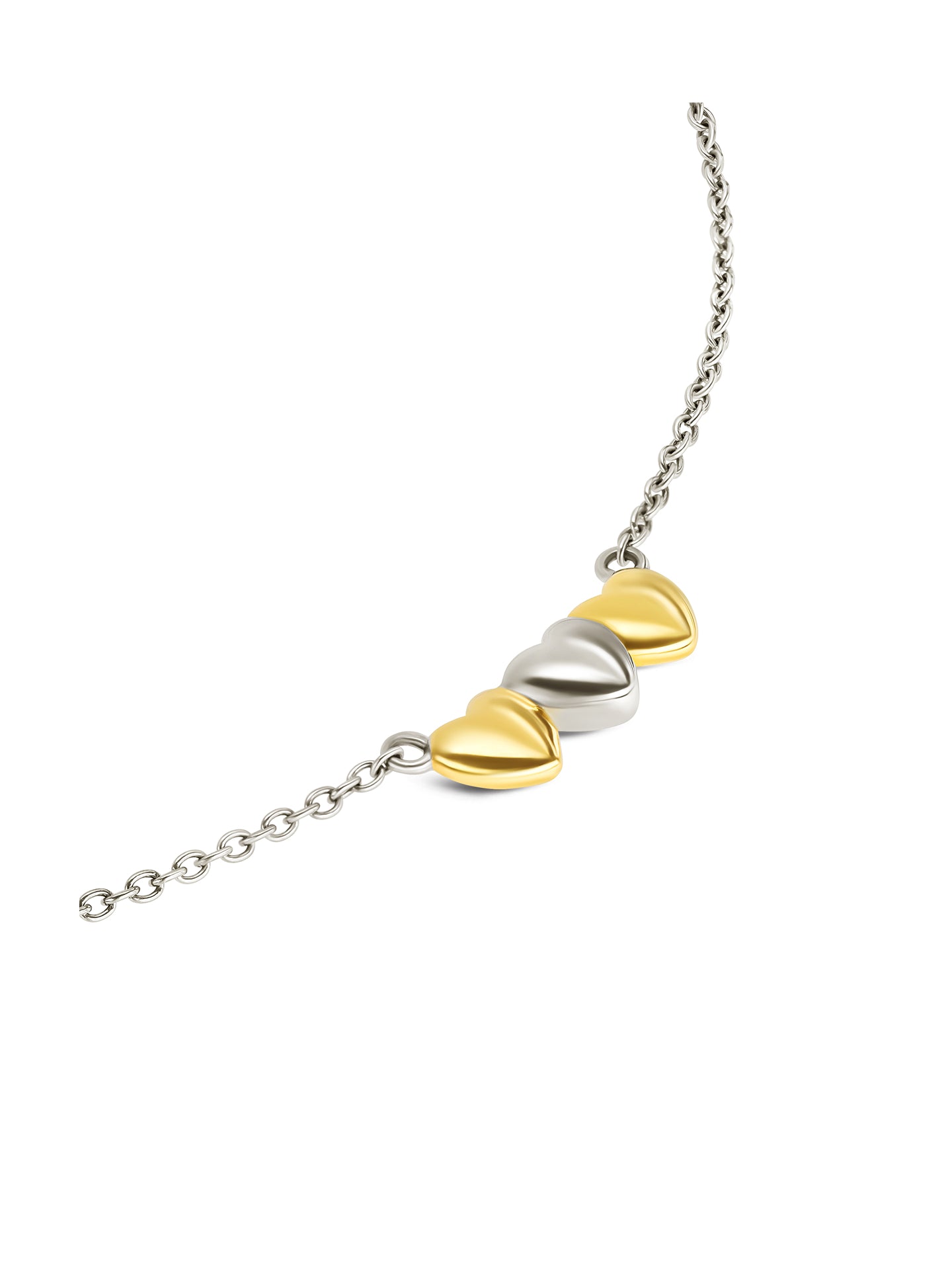 Set Colar & Brincos One Crazy Heart Bicolor - OJSET10SG