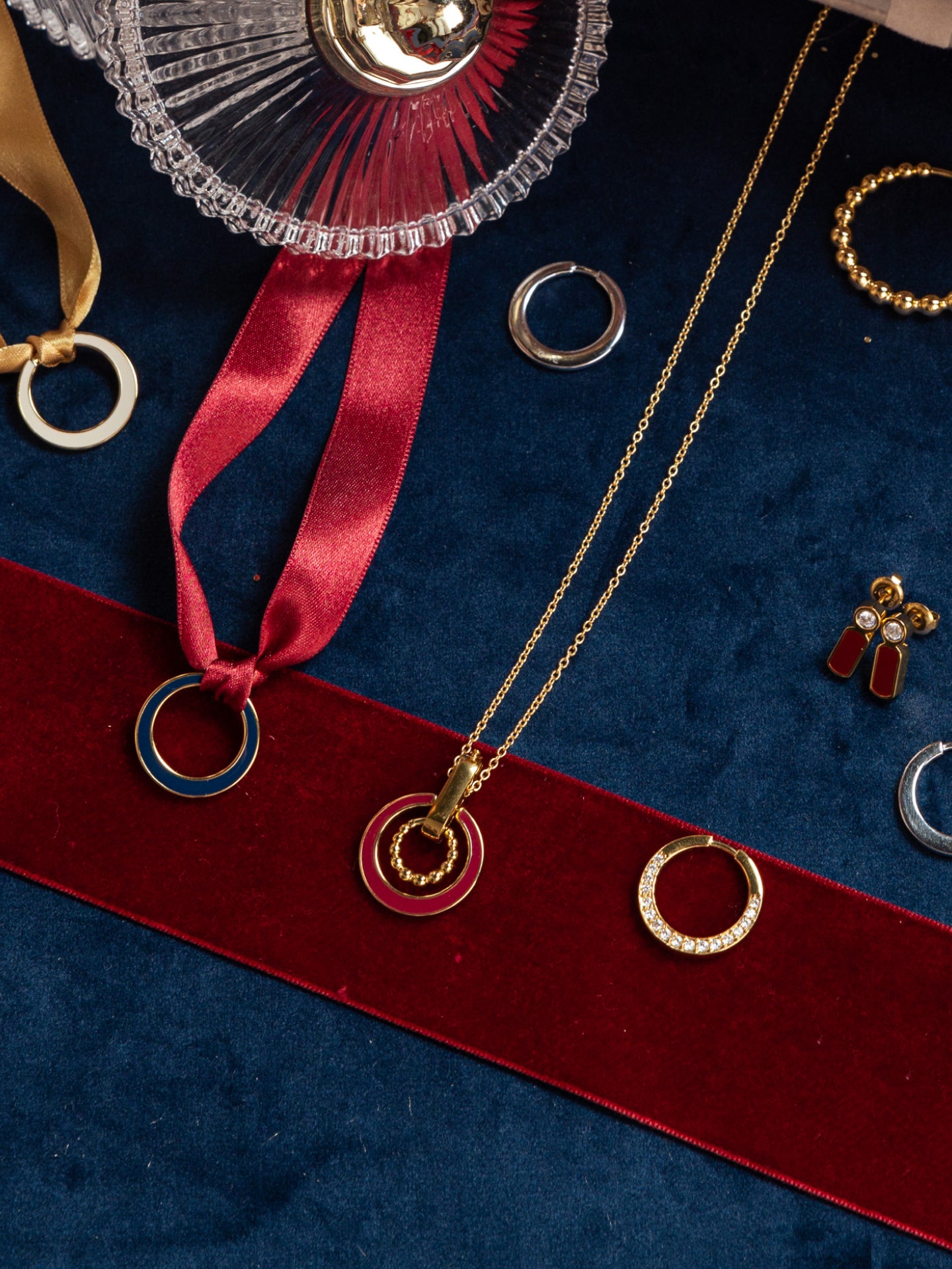 Set Colar & Brincos One Mood Rouge - OJSET17G