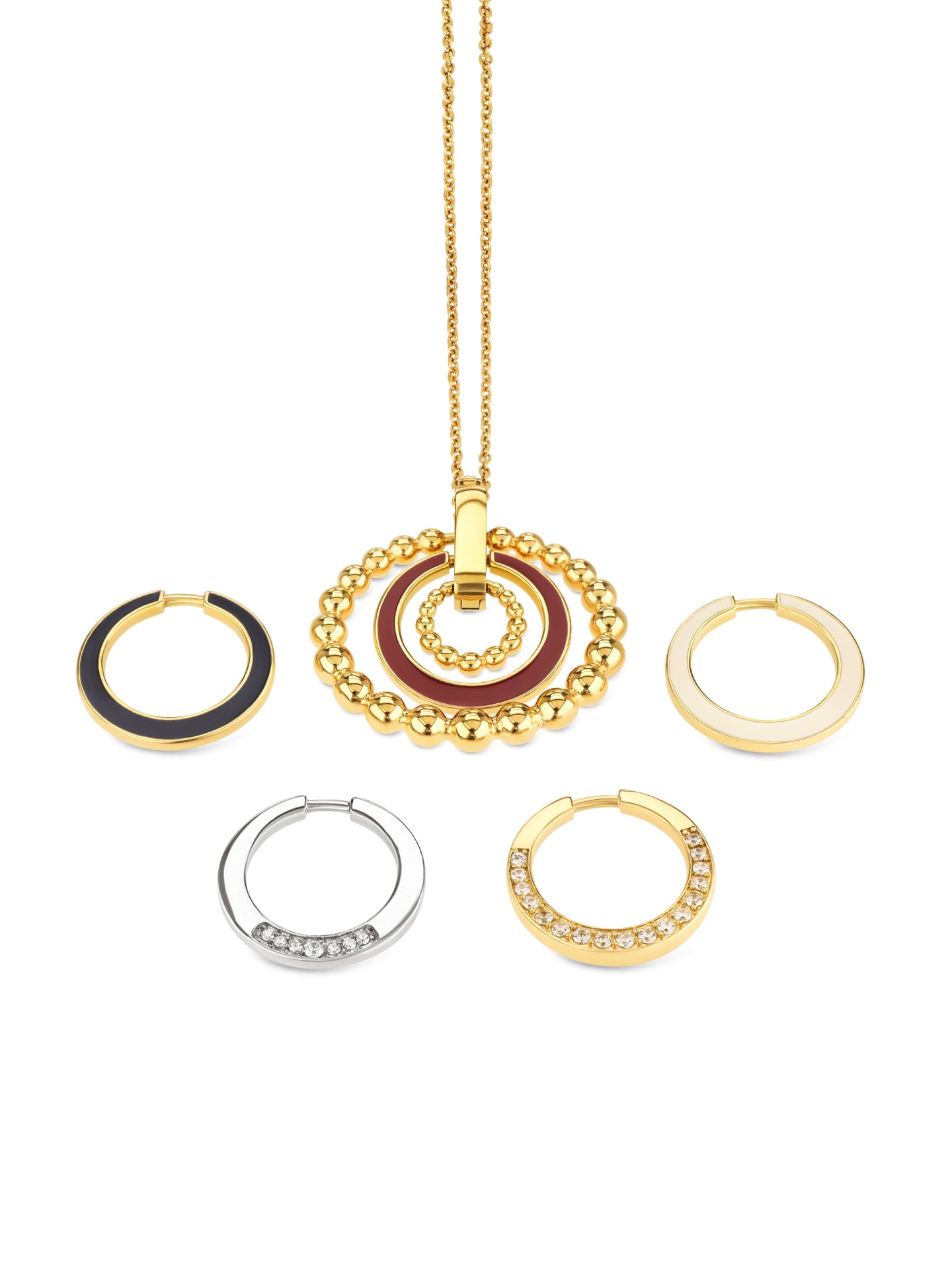 Set Colar & Brincos One Mood Rouge - OJSET17G