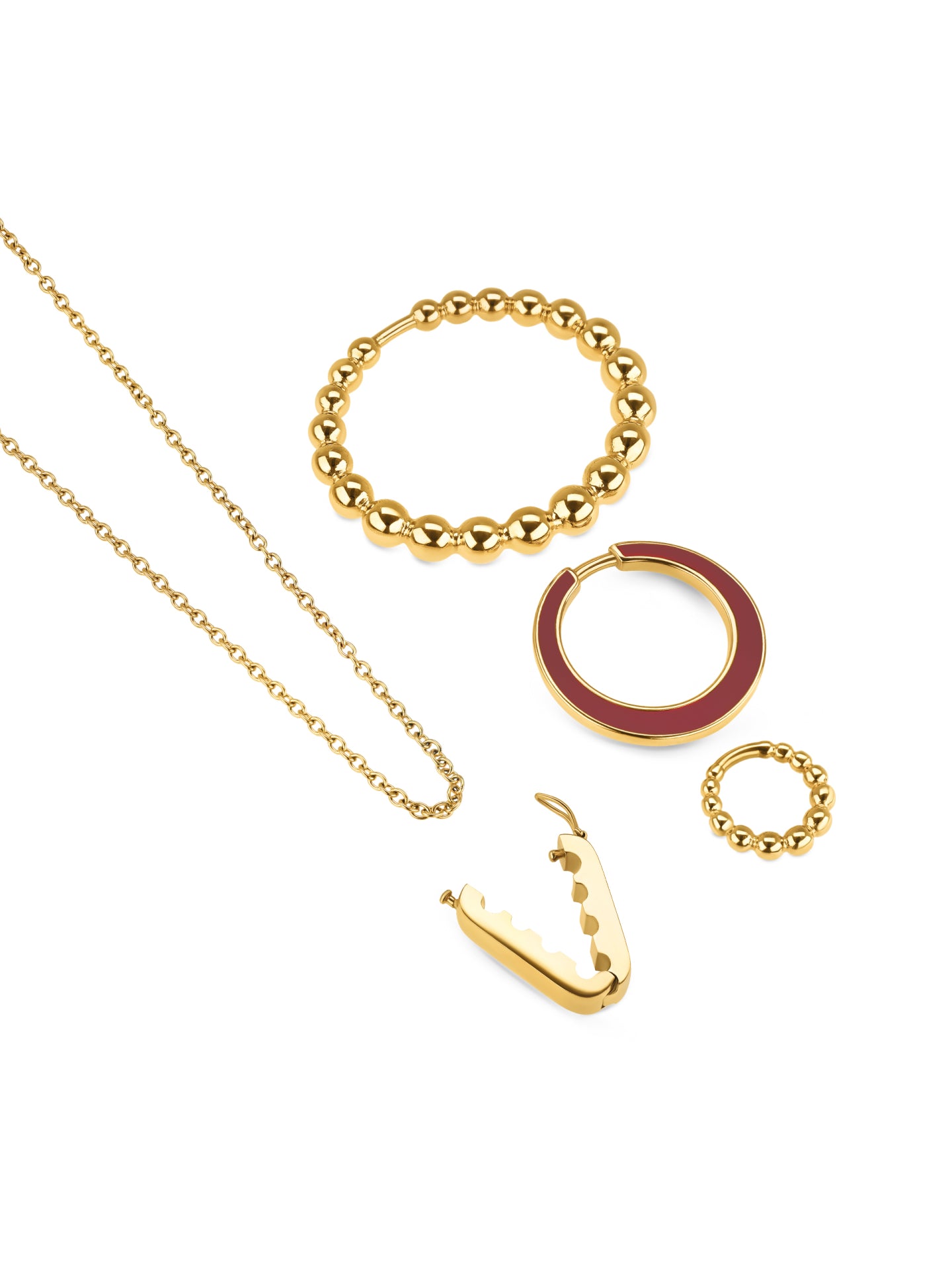 Set Colar & Brincos One Mood Rouge - OJSET17G