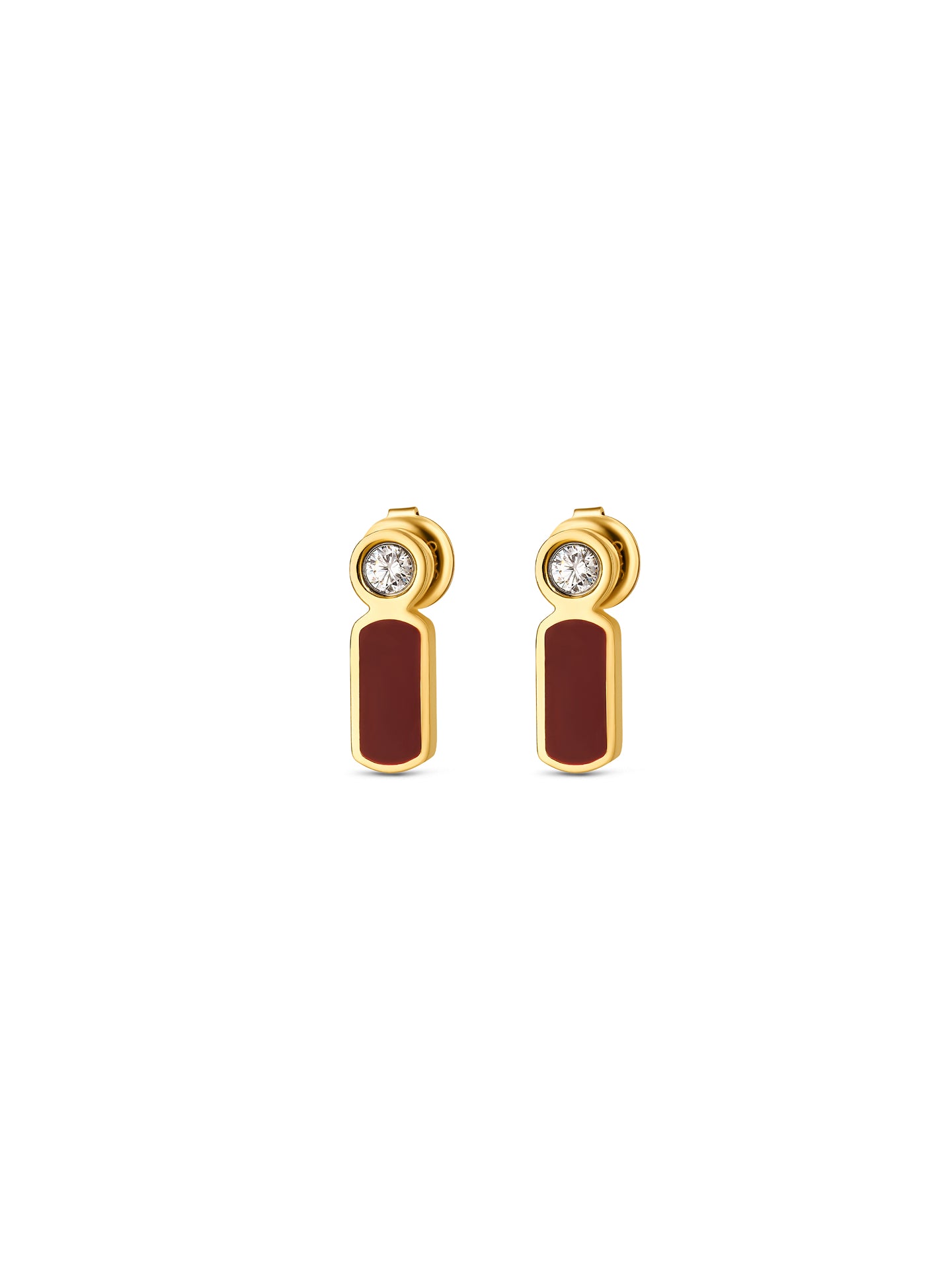 Set Colar e Brincos One Senhora Mood Rouge Gold - OJSET17G