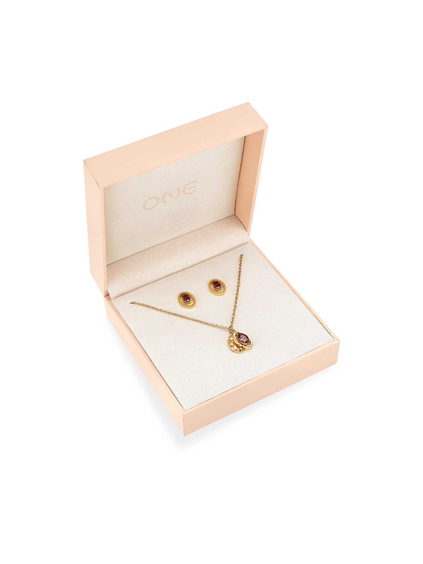 Set Colar & Brincos One Birthstone Janeiro