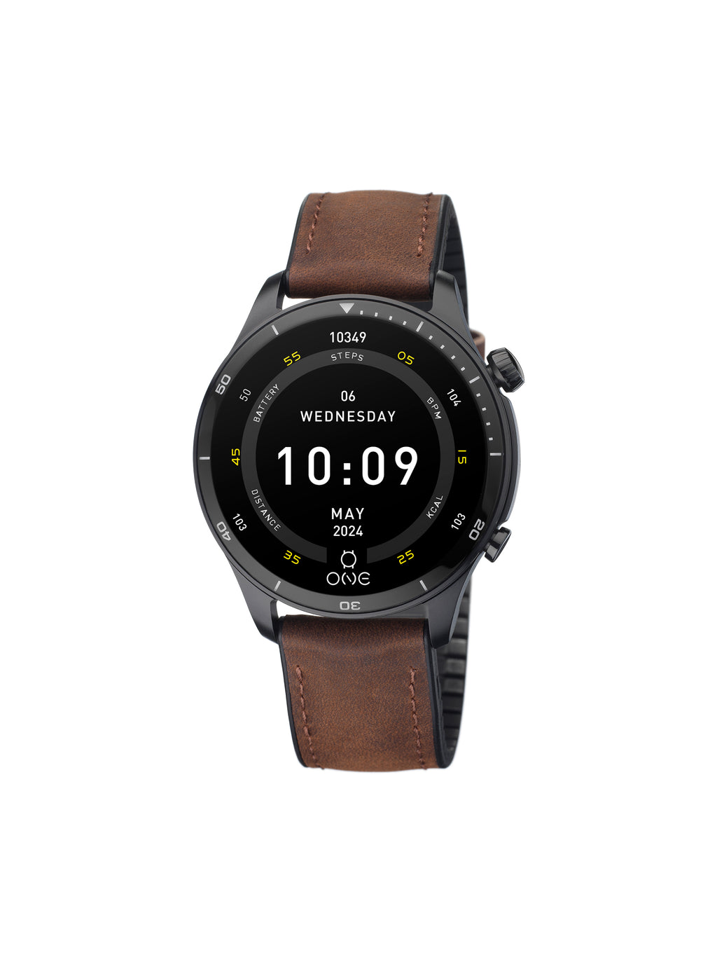 Smartwatch One Men Alphacall Brown Leather - OSW0100BP41J