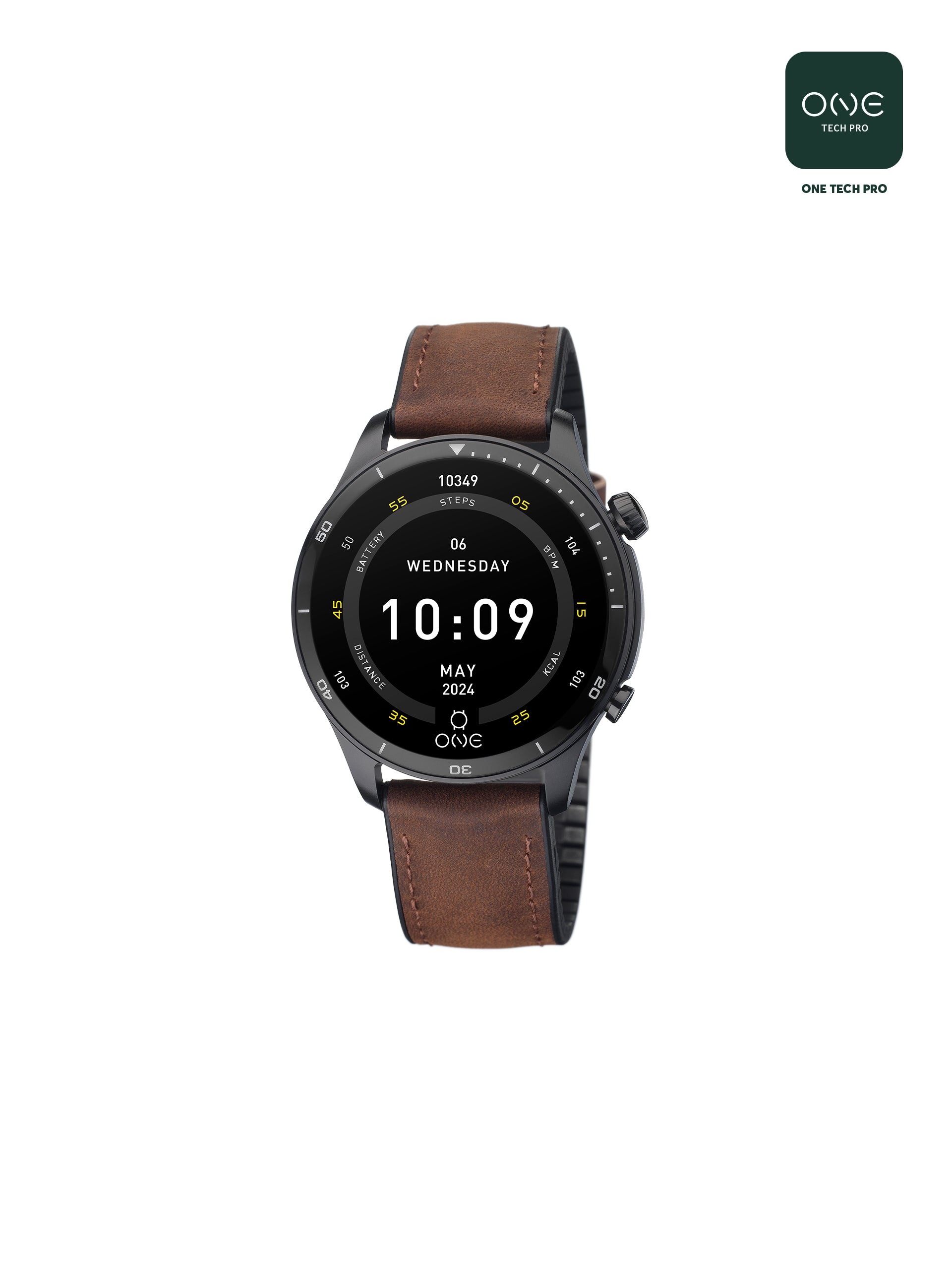 Smartwatch One Men Alphacall Brown Leather - OSW0100BP41J