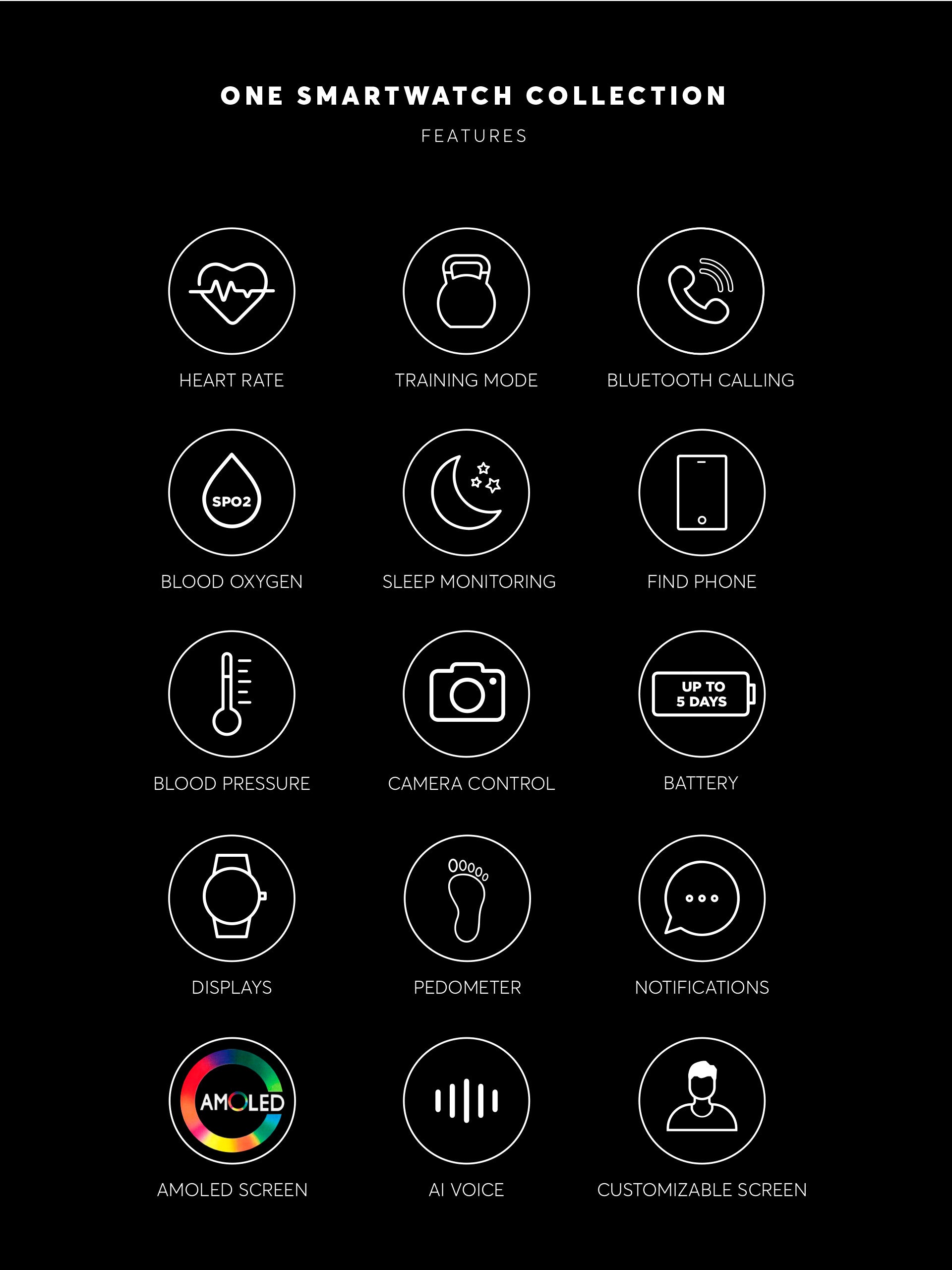 Smartwatch One Men Alphacall Brown Leather - OSW0100BP41J