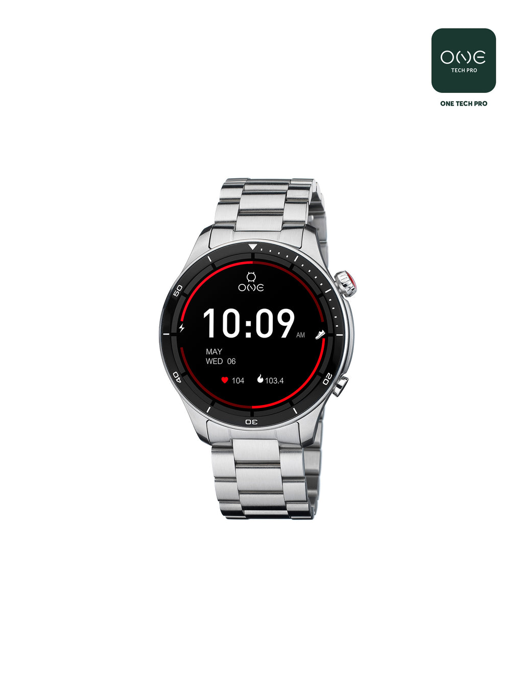 Smartwatch One Men Alphacall Silver Links - OSW0100SL41J