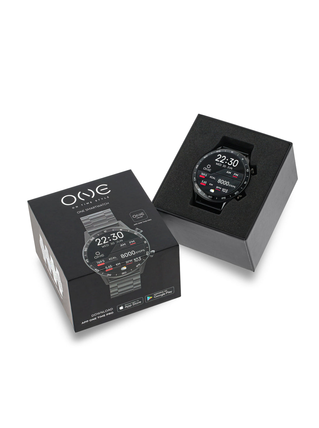 Smartwatch One Men Forceful Black Links - OSW0272BL32D