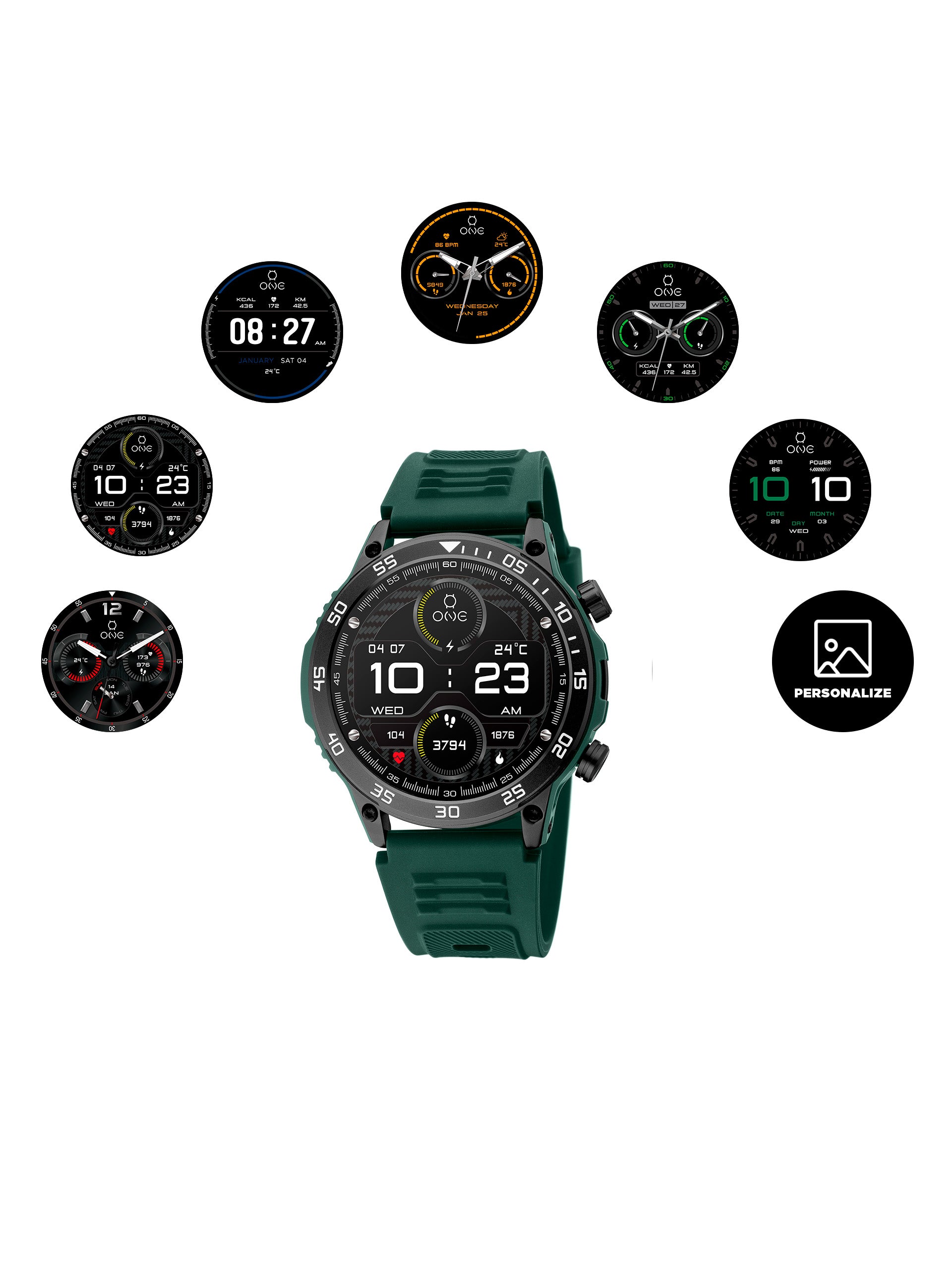 Smartwatch One Men SportyCall Green - OSW0277VS42D