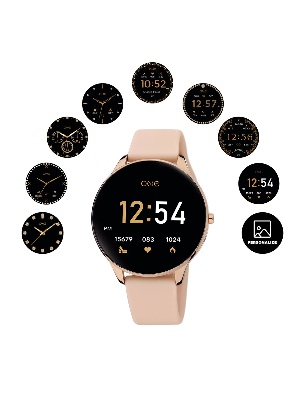 Smartwatch One Slim Rose Gold Silicone - OSW4191RS61L