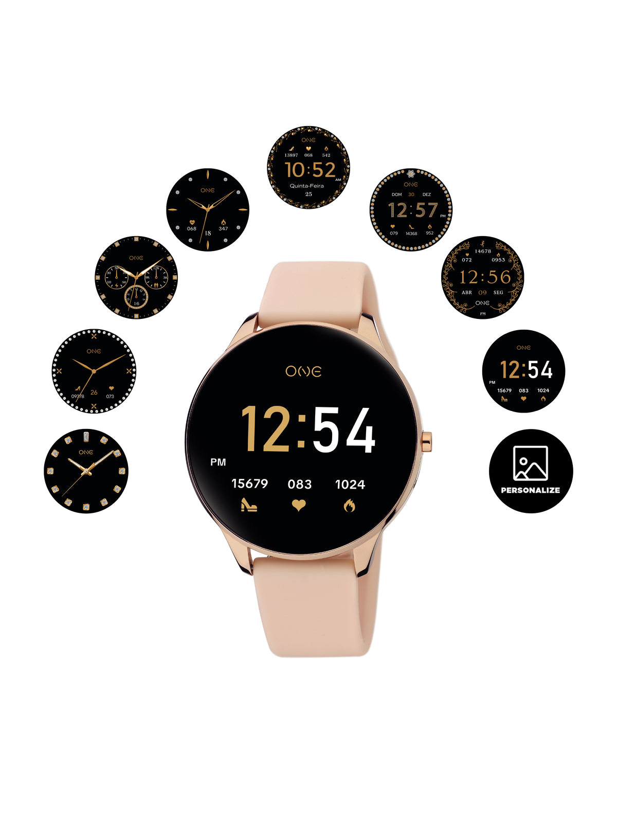 Smartwatch One Slim Rose Gold Silicone - OSW4191RS61L