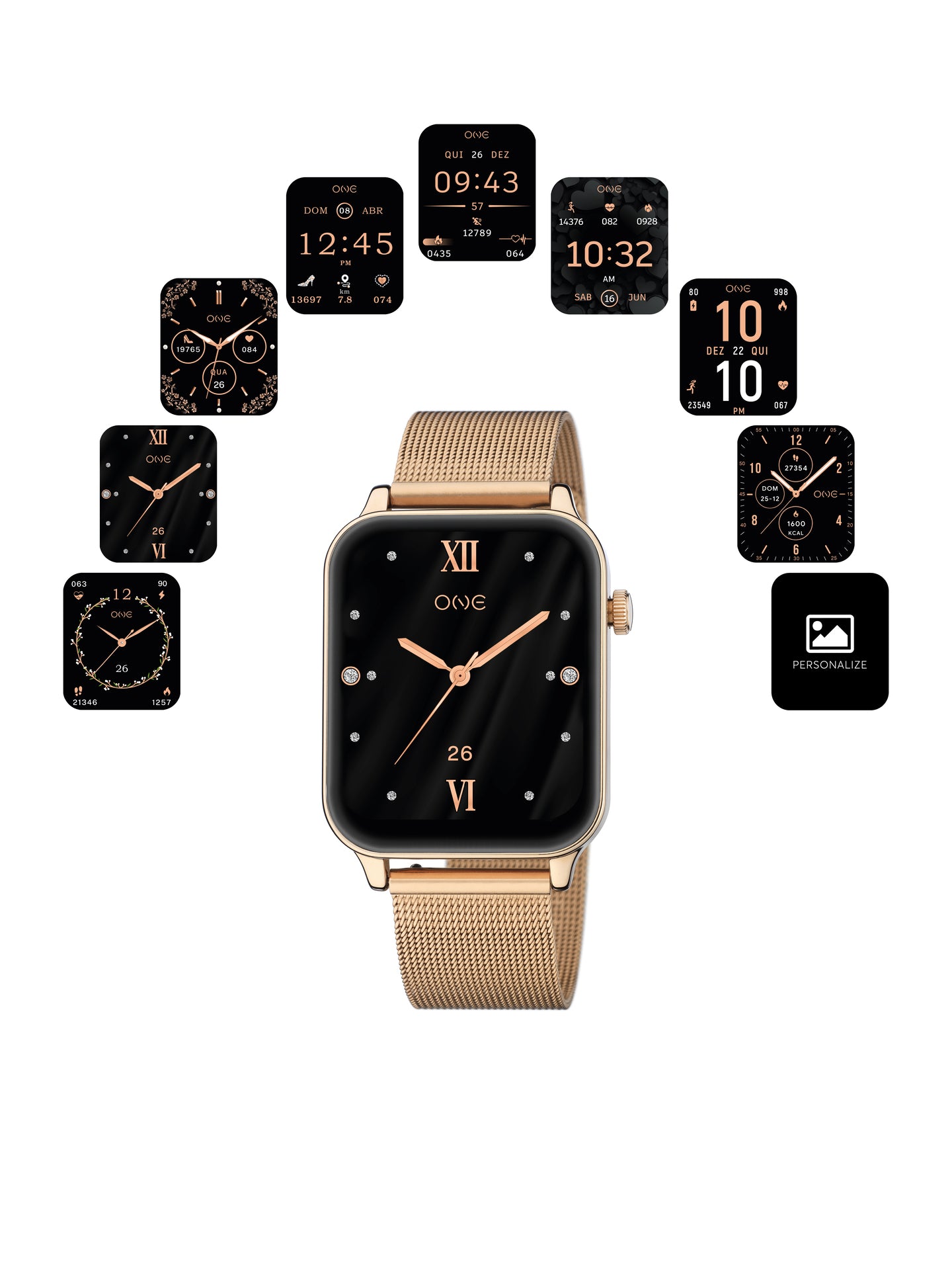 Smartwatch One Frame Rosegold