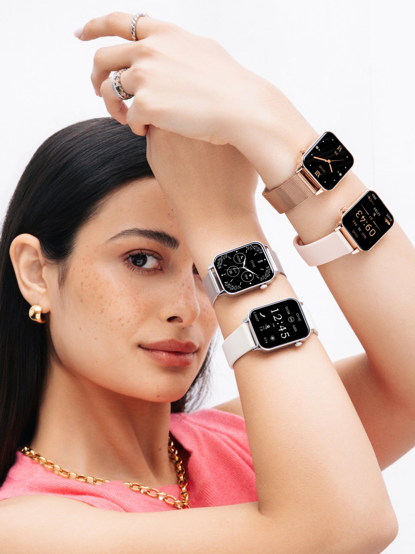 Smartwatch One Frame Rosegold Silicone