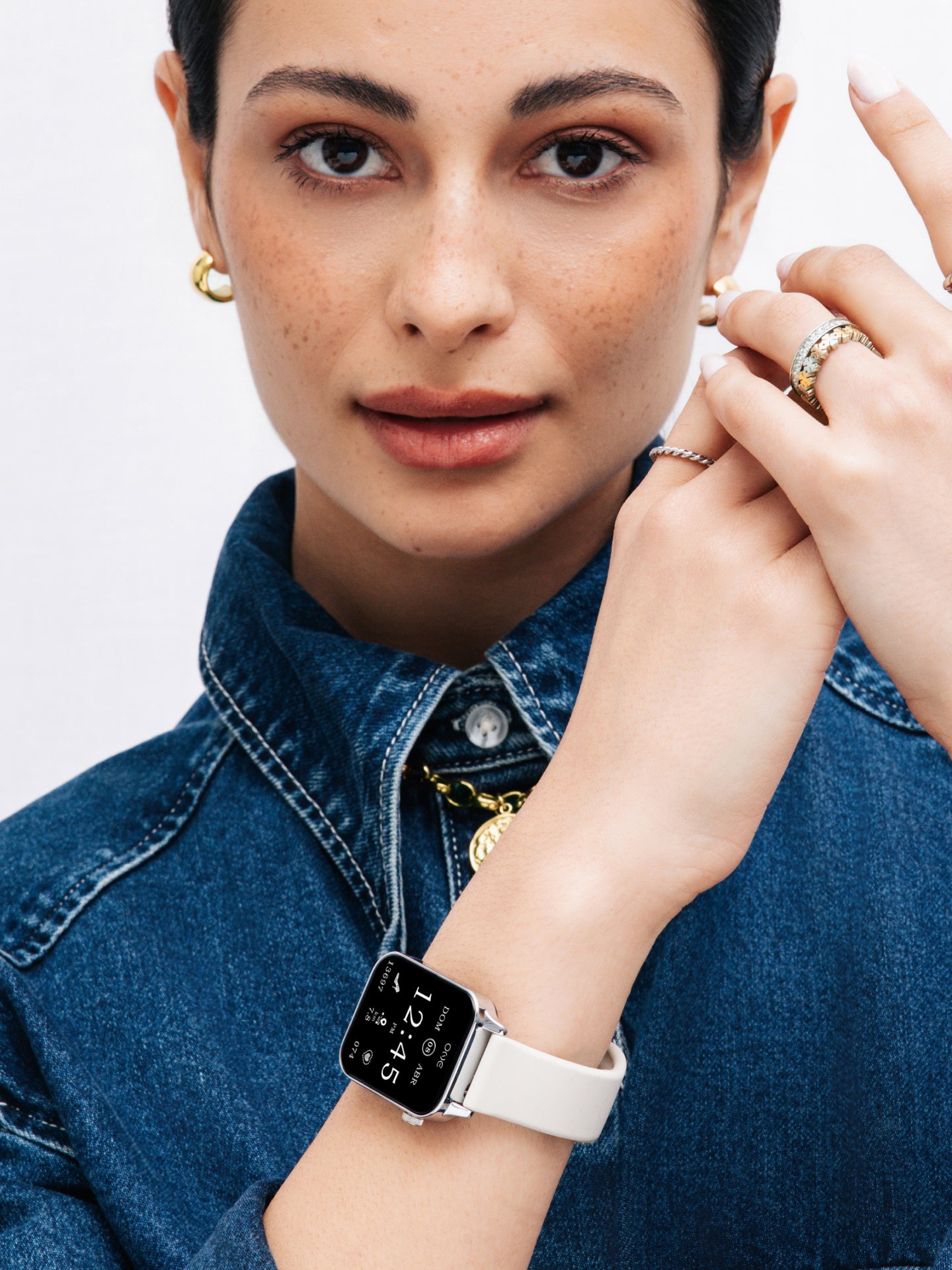 Smartwatch One Frame Beige Silicone