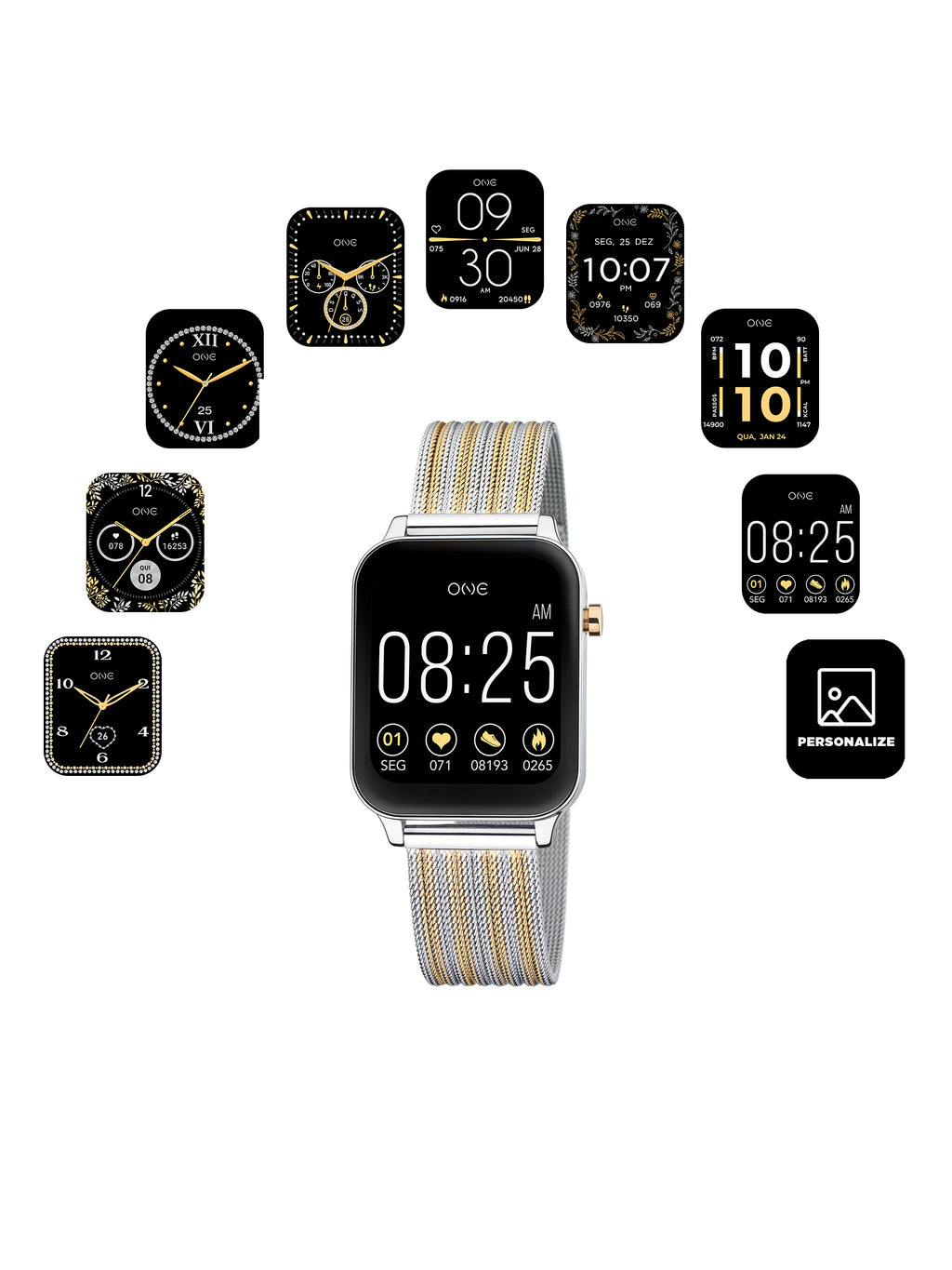 Smartwatch One MagicCall Bicolor Mesh - OSW9626BM41L