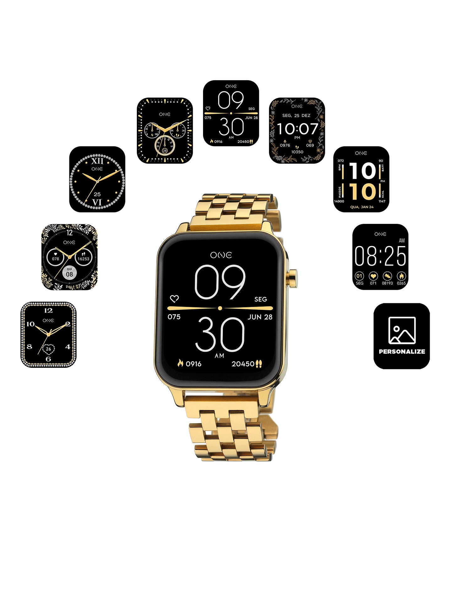 Smartwatch One MagicCall Gold Links - OSW9626GL52L