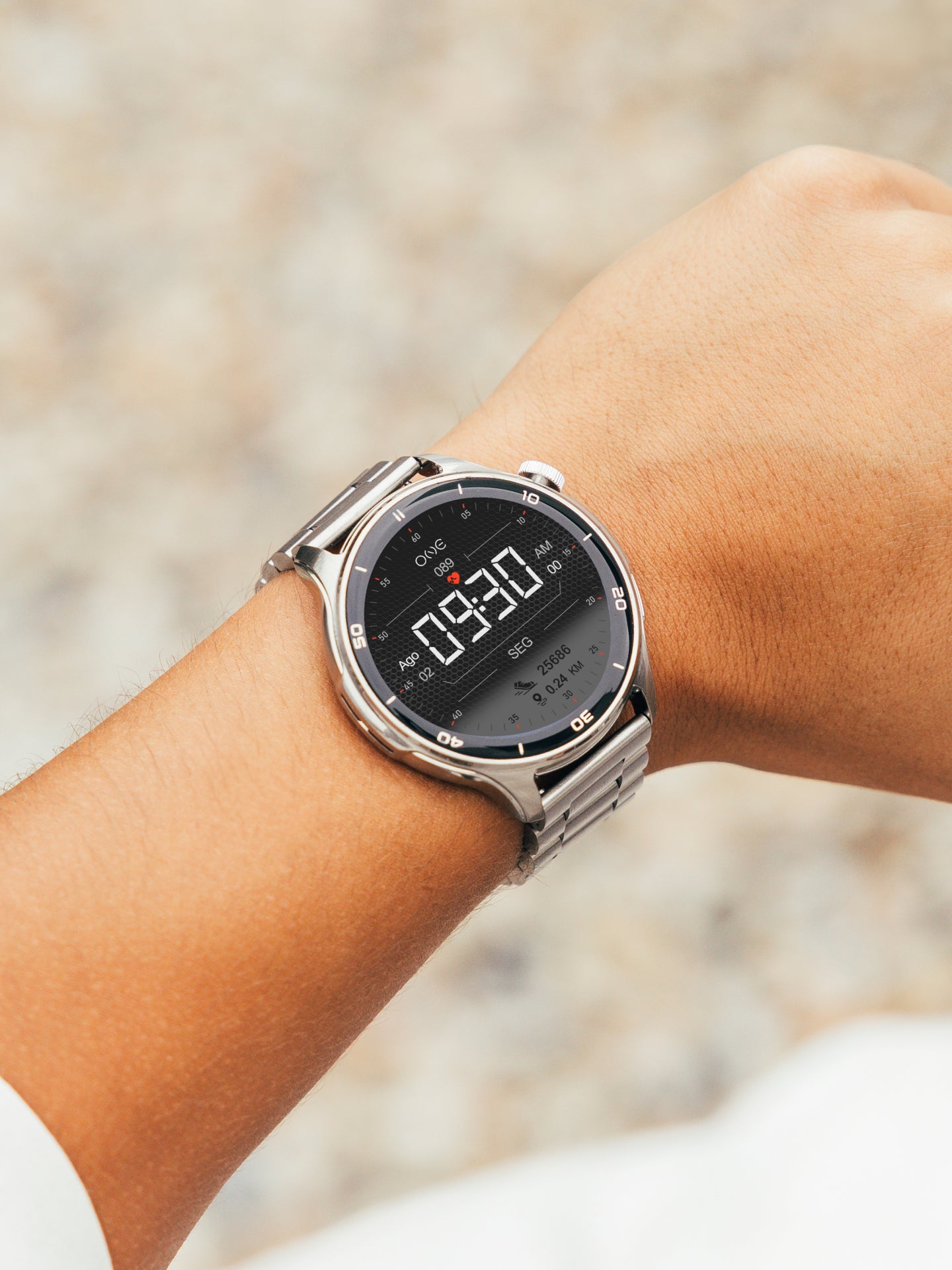 Smartwatch One Men Explorer GPS Silver - OSW9822SL51L